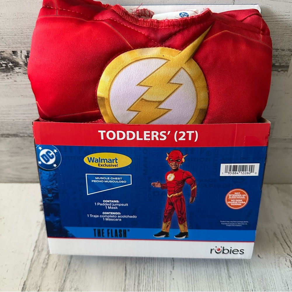 DC The Flash Toddler Costume Size 2T NEW